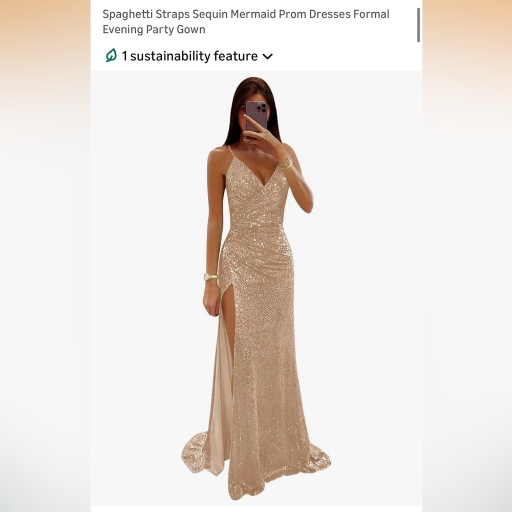 Sequin Mermaid Prom Dress with adjustable Straps and back .Silver sequin. 10-12